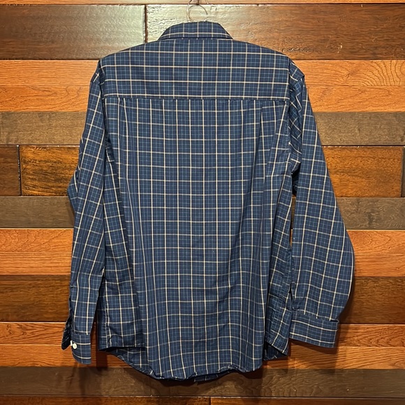 Hagger Clothing Collared Long Sleeve Navy Blue Causal Button Down Shirt - Picture 7 of 9